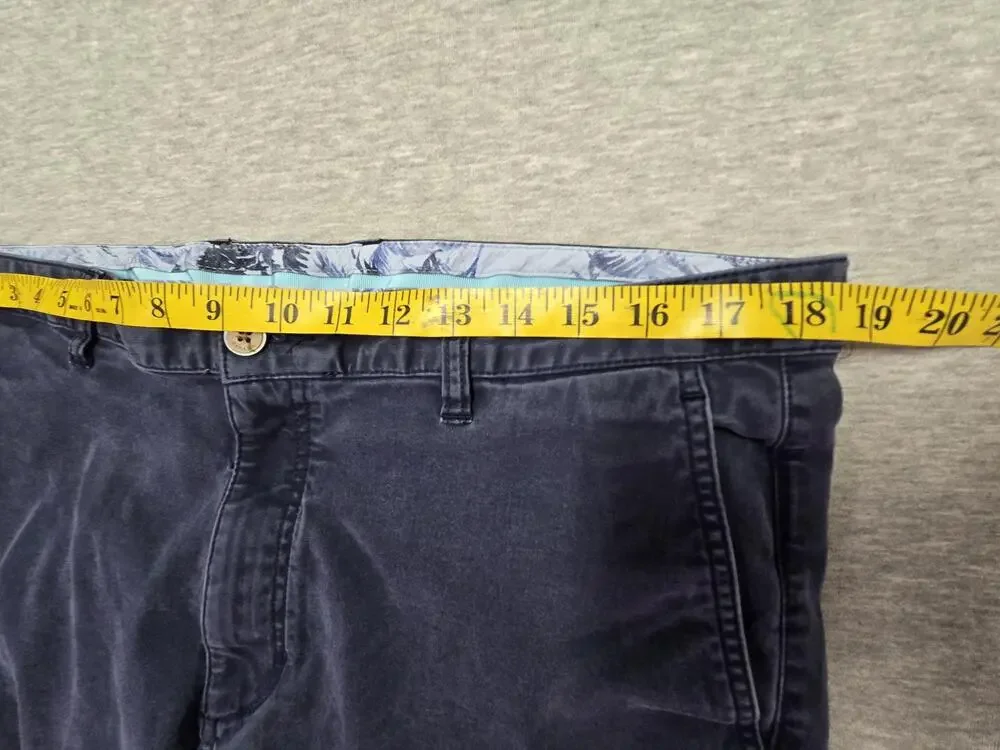 Tommy Bahama Shorts Mens 38 Blue Chino Stretch Tencel Cotton Casual Summer
